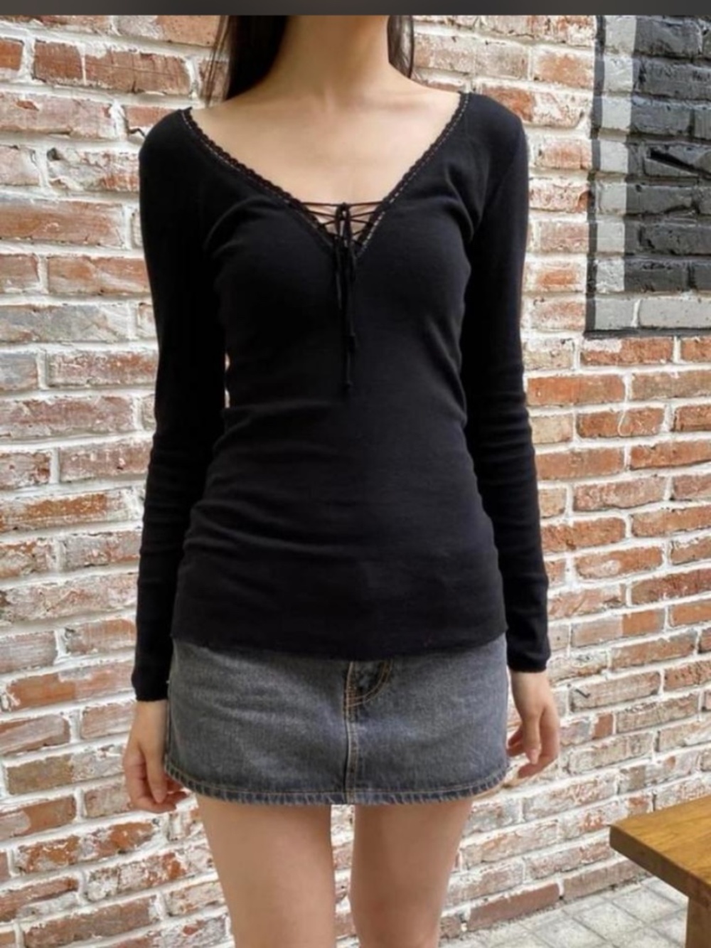 Brandy Melville Black Tania top
